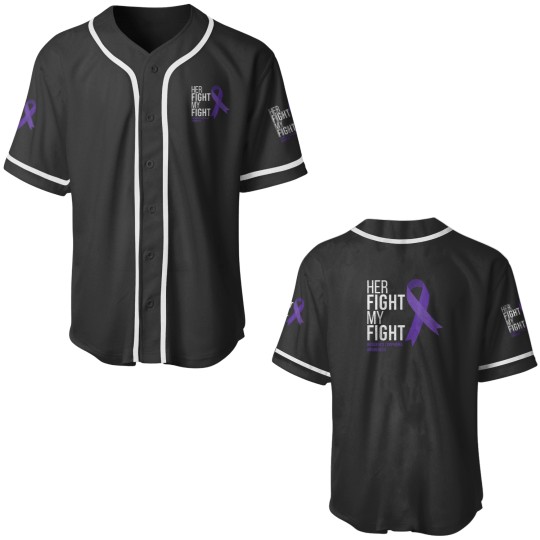 Discover Her Fight is My Fight Hodgkins Lymphoma Cancer Awareness Baseball Jerseys