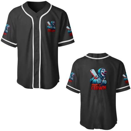 Discover DOWN WITH THE CLOWN Shirt ICP Hatchet Man Juggalette Clothes Baseball Jerseys