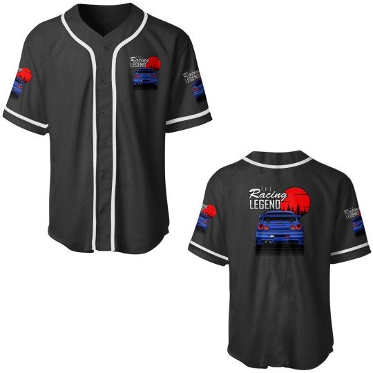 Discover GTR R34 The Racing Legend Baseball Jerseys