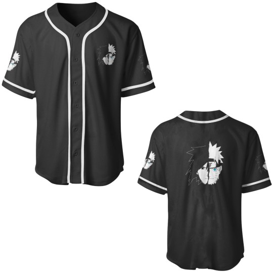 Discover RIPP JUNC x Narutoo Shippuden Sasuke Split Face Anime Baseball Jerseys