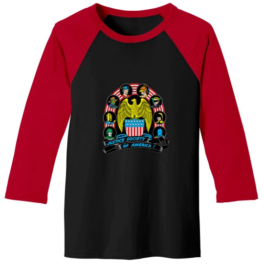 Discover Justice Society Of America Baseball Tees