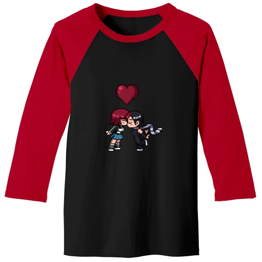 Discover Kim Pine and Chau 8-bit art Baseball Tees
