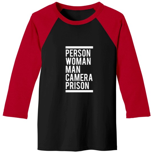 Discover Person Woman Man Camera Prison Baseball Tees