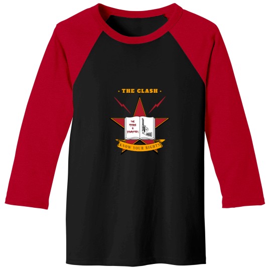 Discover The Clash - Know Your Rights  Full Colour Original Fan Art Design Baseball Tees