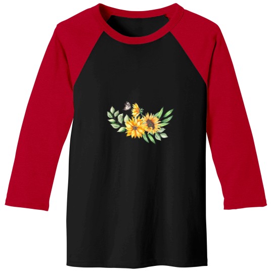 Discover Funny Sunflower Butterflies Dreams Monarchs Natural Baseball Tees