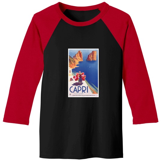 Discover Vintage Capri Italy Travel Baseball Tees