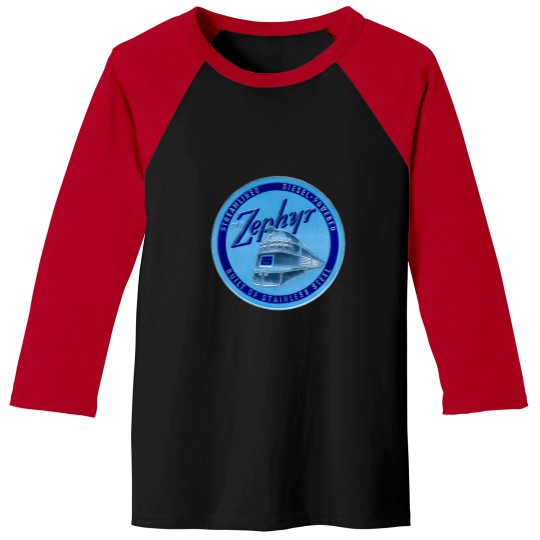 Discover 9 The Zephyr Passenger Train Baseball Tees