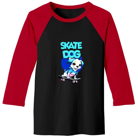 Discover Skate Dog Baseball Tees