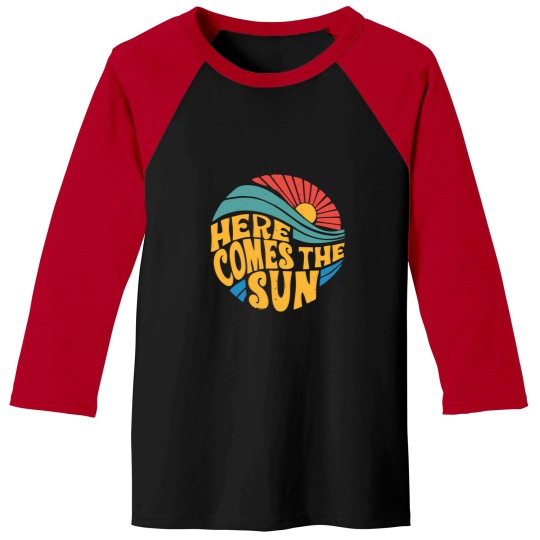 Discover Here Comes The Sun cat Baseball Tees