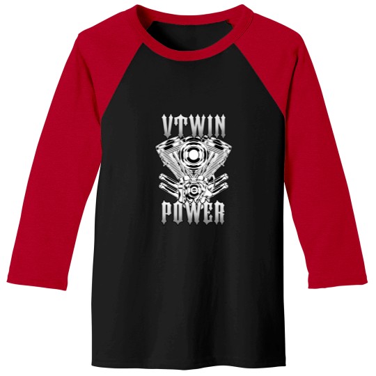 Discover V Twin Power Baseball Tees