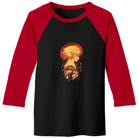 Discover Ukiyo e Breath of Thunder Baseball Tees