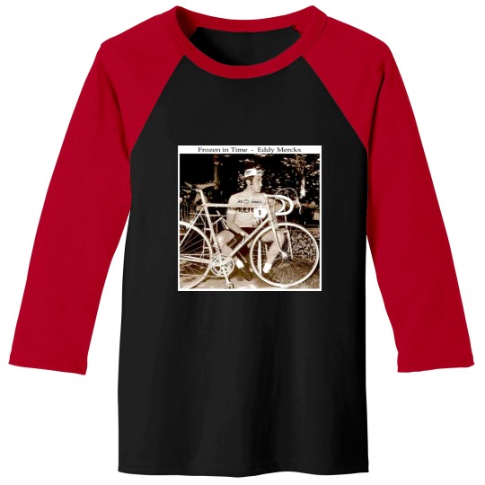 Discover EDDY MERCKX Vintage Bicycle Racing Print Baseball Tees