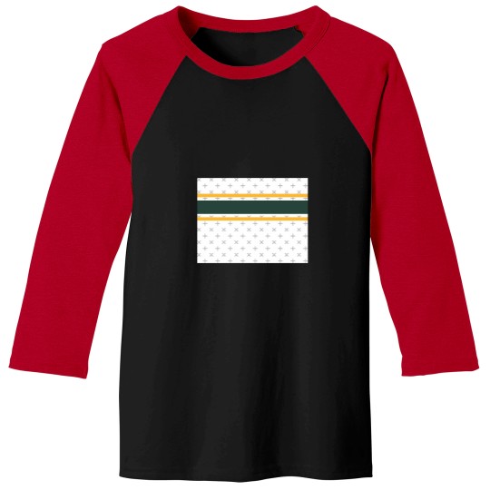 Discover White, Green, &amp Gold Power Stripe Baseball Tees