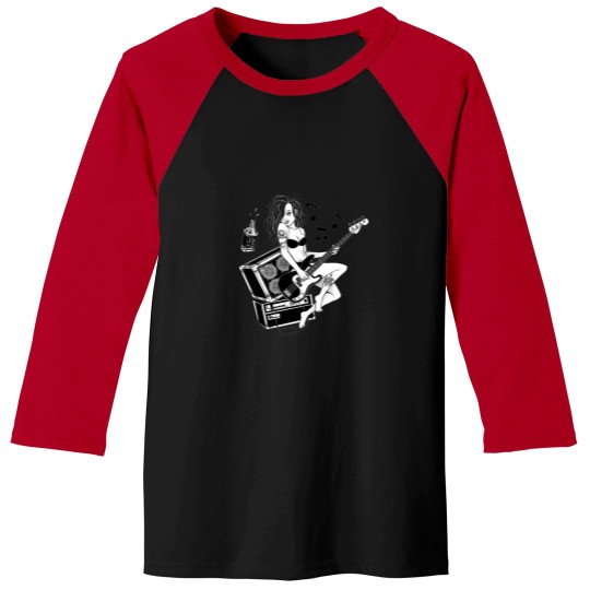 Discover Girl Singer Guitar Rock Baseball Tees