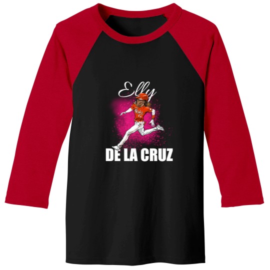 Discover Elly de la Cruz Cartoon  Player  (white text) Sticker Baseball Tees