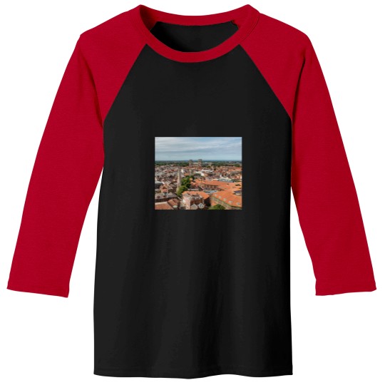 Discover York UK Roofs and York Minster Cathedral Aerial Photo North Yorkshire in SummerT Baseball Tees