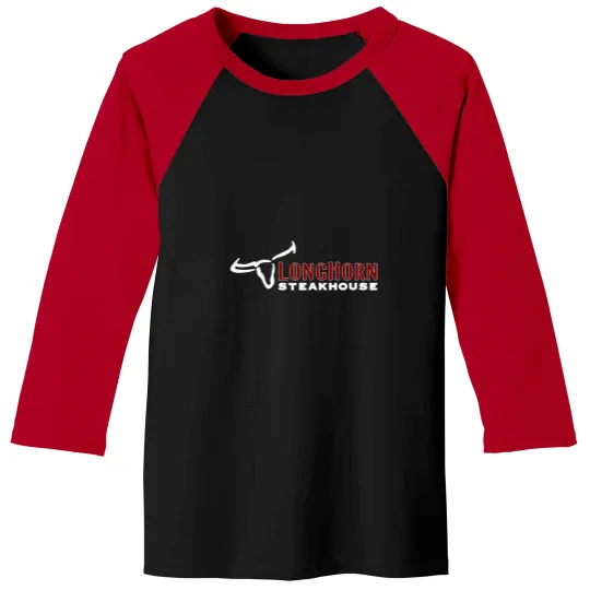 Discover Longhorn New York Steakhouse Restaurant Food Logo Cool Baseball Tees