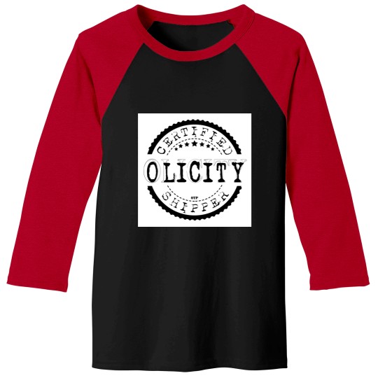 Discover Certified Olicity Shipper Black Stamp Baseball Tees