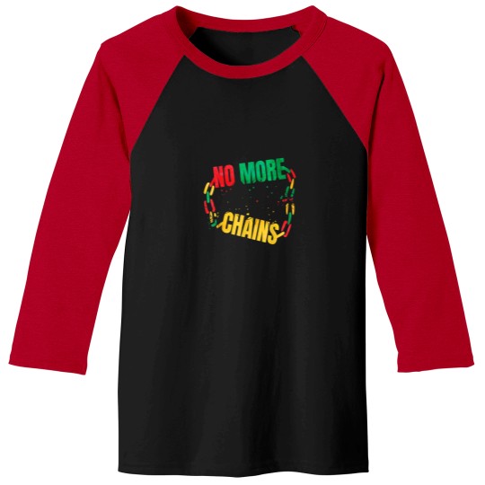 Discover African Heritage No More Chains Freedom Day Logo Baseball Tees