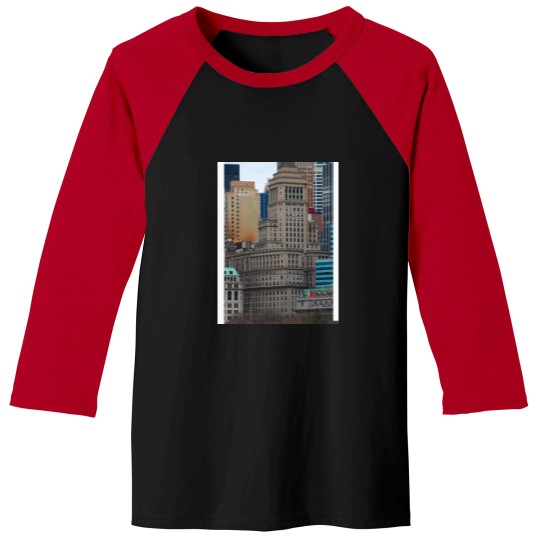 Discover Downtown Manhattan New York City Baseball ¾ Sleeve Baseball Tees