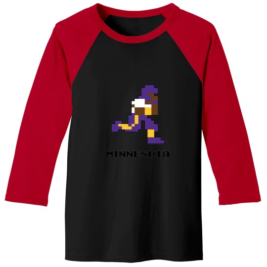 Discover 8 bit Minnesota Football Baseball Tees