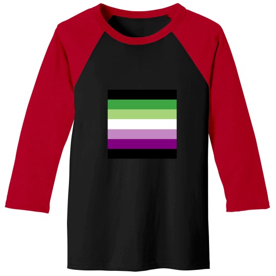 Discover AceAro Purple-Green Asexual Aromantic Pride Flag Queer LGBT+ Pin Baseball Tees