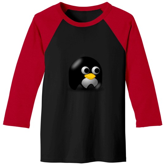 Discover A cute black penguin ghostwith big eyes Active Baseball Tees