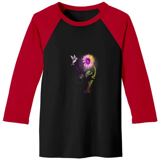 Discover Dementia Sunflower Hummingbird Baseball Tees
