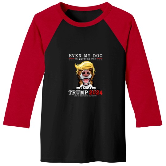 Discover Border Collie Dog Even My Dog Is Waiting For Trump 2024 Baseball Tees