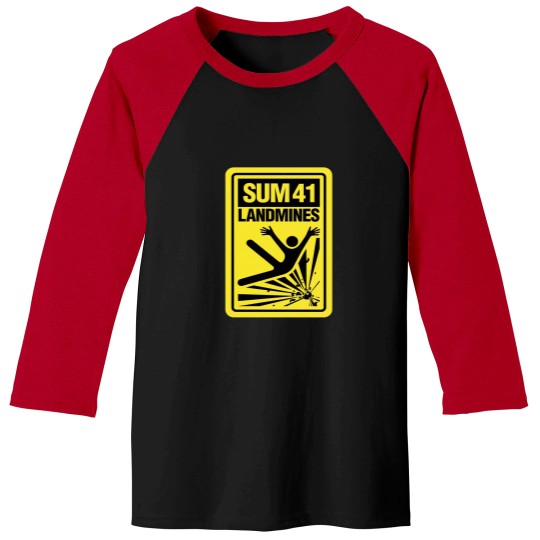 Discover Land mines are explosive devices embedded in the ground Baseball Tees