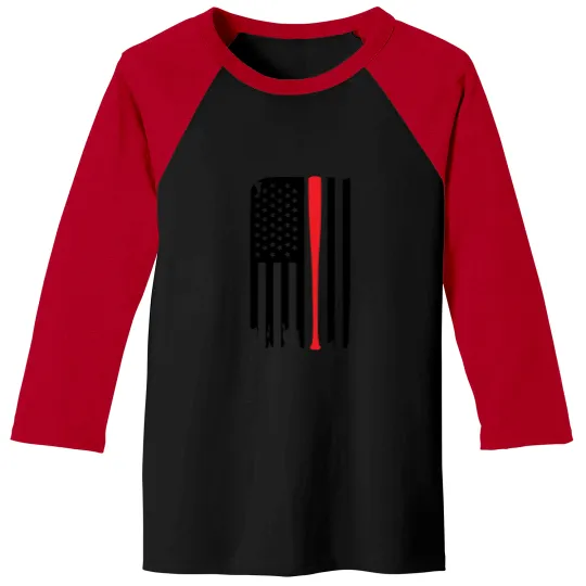 Discover With American Flag Baseball Tees