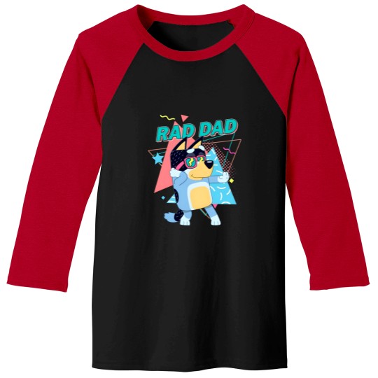 Discover BlueyDad Rad Dad Baseball Tees