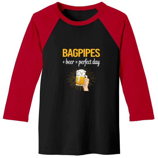 Discover Bagpipe Beer Perfect Day Bagpipe Bagpipes Bagpiper Baseball Tees