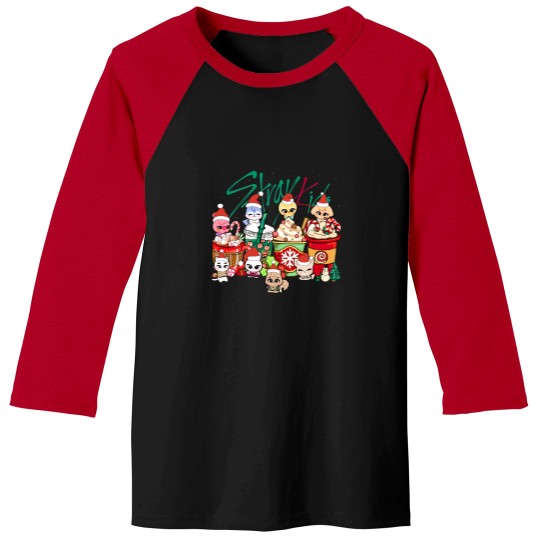 Discover Christmas SKZOO Coffee Baseball Tees, Stray Kids Christmas Baseball Tees