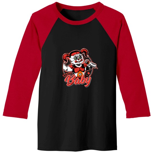 Discover Circus Baby Five Nights At Freddy's Fine Cotton Jersey Mens and Ladies Womens Baseball Tees Unisex Adult Sizes