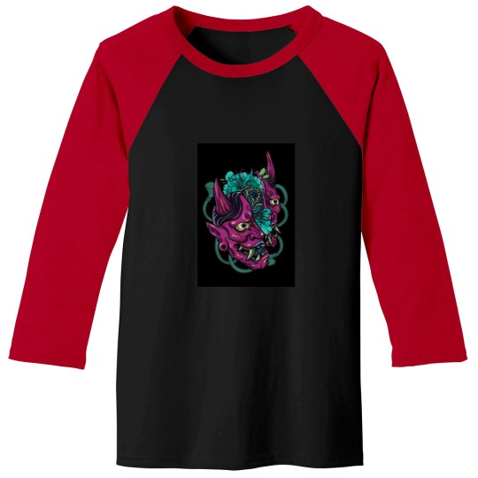 Discover Japanese Hannya Mask Baseball Tees