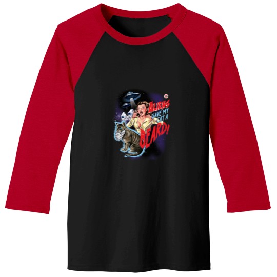 Discover Astronaut Cat With Neon Lights Effects Baseball Tees
