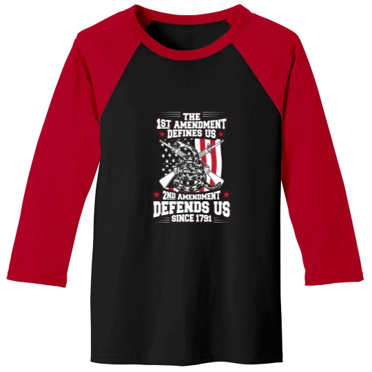 Discover 2nd Amendment Baseball Tee - 1st and 2nd Amendment Design