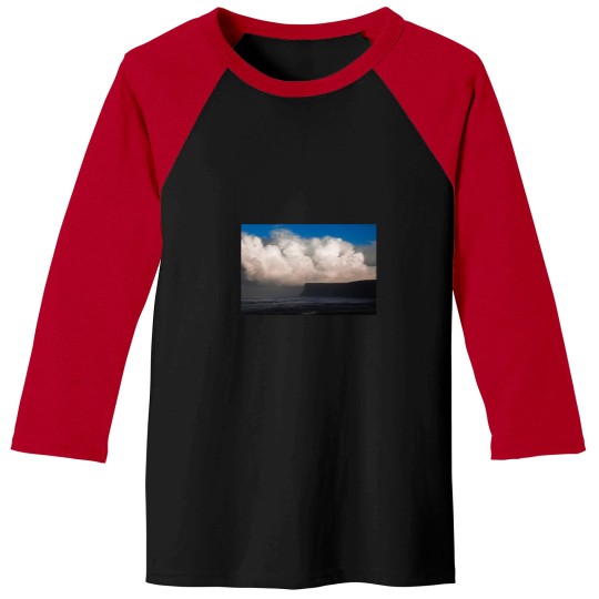 Discover Weather coming in at Saltburn beach Long Baseball Tees