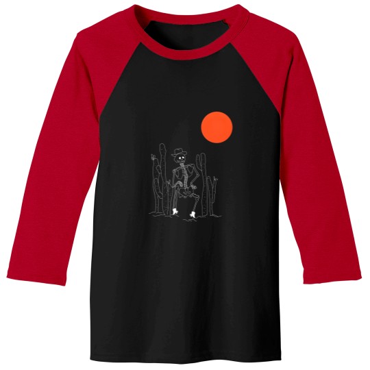 Discover Blood Moon Skeleton Reverse Baseball Tees