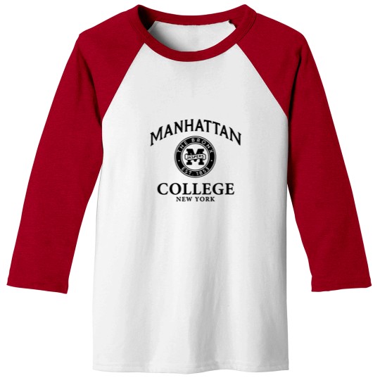 Discover Manhattan College  Circle Logo Baseball Tees
