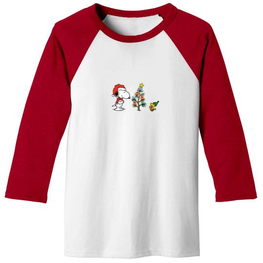 Discover Embroidered Snoopy Winter Dog Baseball Tees