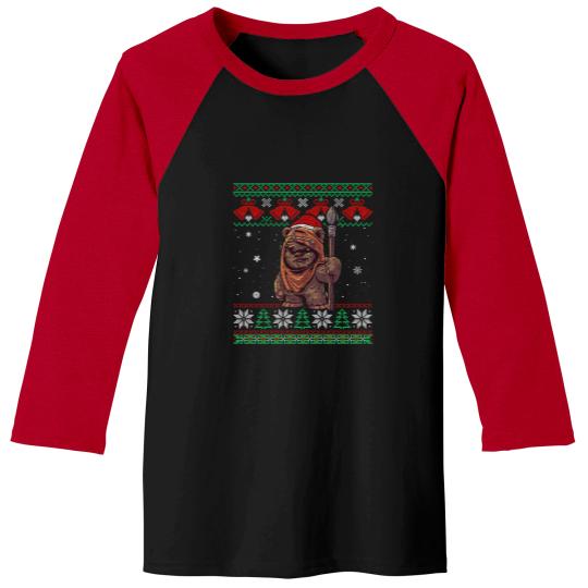 Discover Cute Santa Wicket Ewoks Endor Ugly Sweater Christmas Baseball Tees