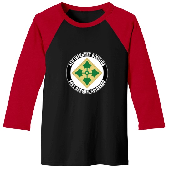 Discover 4th Infantry Division Fort Carson Colorado Emblem Baseball Tees