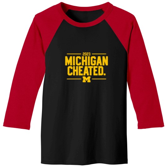 Discover Michigan Cheated College Football Fan Baseball Tees