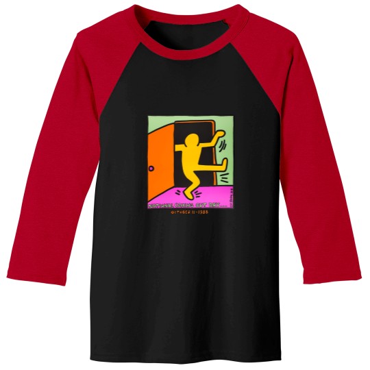 Discover vintage keith haring 1988 Baseball Tees national coming out day