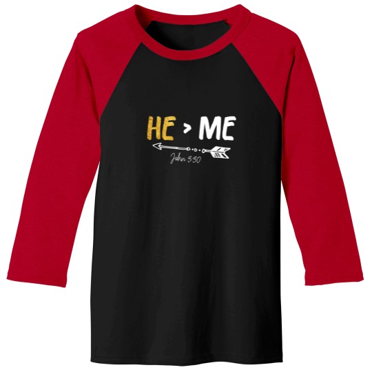 Discover He Is Greater Than Me Baseball Tees