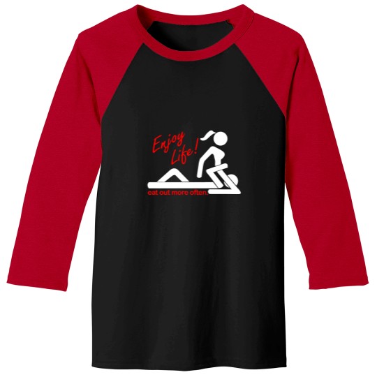 Discover Enjoy Life Eat Out More Often Baseball Tees