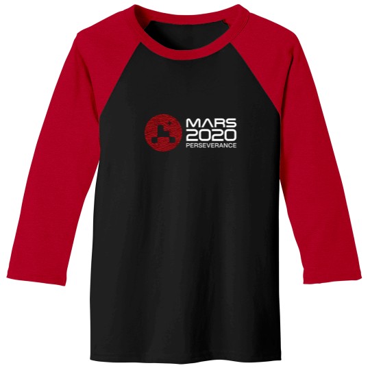 Discover Mars 2020 Perseverance - Space Red Leather Galaxy - Black - Mars 2020 Mission Patch - Baseball Tees