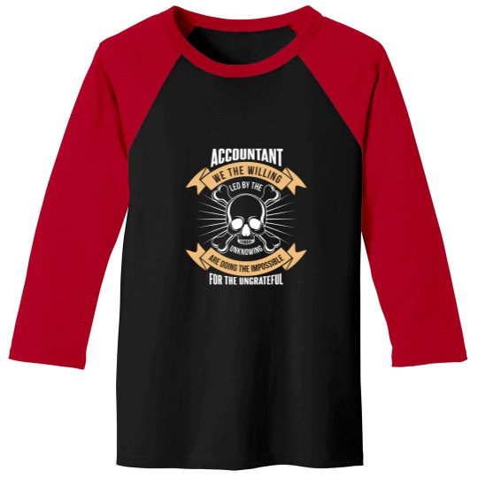 Discover Accountant Skull bones Gift work Father man funny Gift - Skull - Baseball Tees